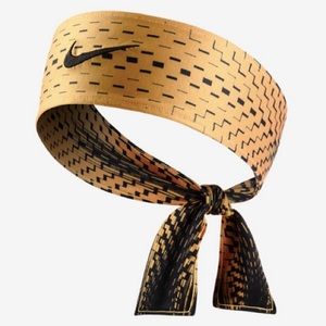 Gold and Black Nike Tie Headband Retired